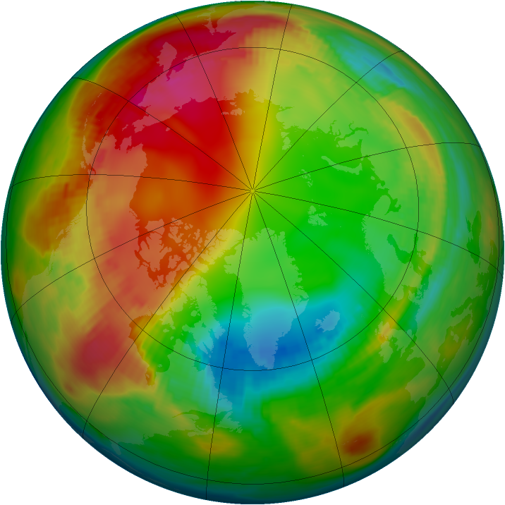 Arctic ozone map for 23 January 1979